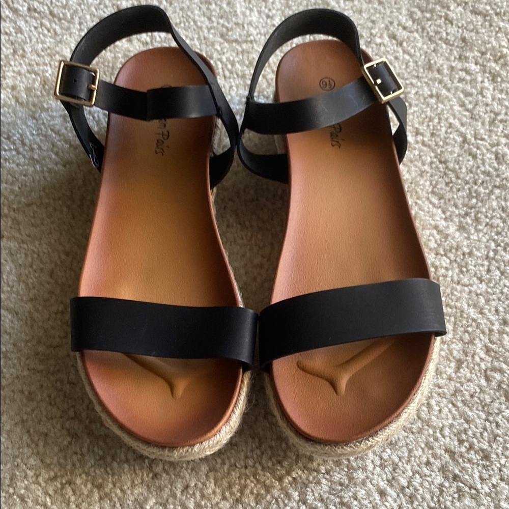 Dream Pairs Black Espadrille Sandals - Picture 2 of 5